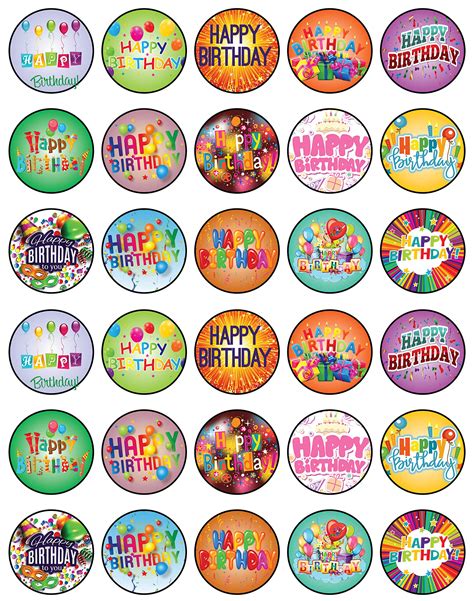 cupcake birthday picks|happy birthday edible cupcake toppers.